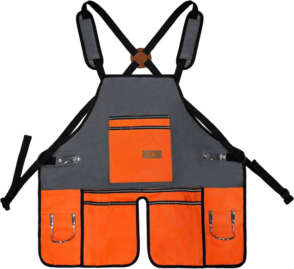 2-in-1 Chainsaw Protective Chaps and Apron Combo, Heavy Duty 900D Oxford Woodworking Tool Apron with 10 Pockets, Adjustable Safety Logger Chaps for Carpenter, Arborist, Gardening