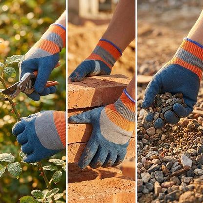 Rubber Coated Gardening Gloves for Women and Men