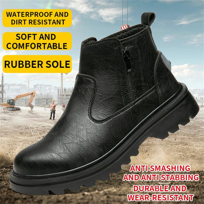 Women's Steel Toe Boots Waterproof Lightweight Construction Safety Shoes