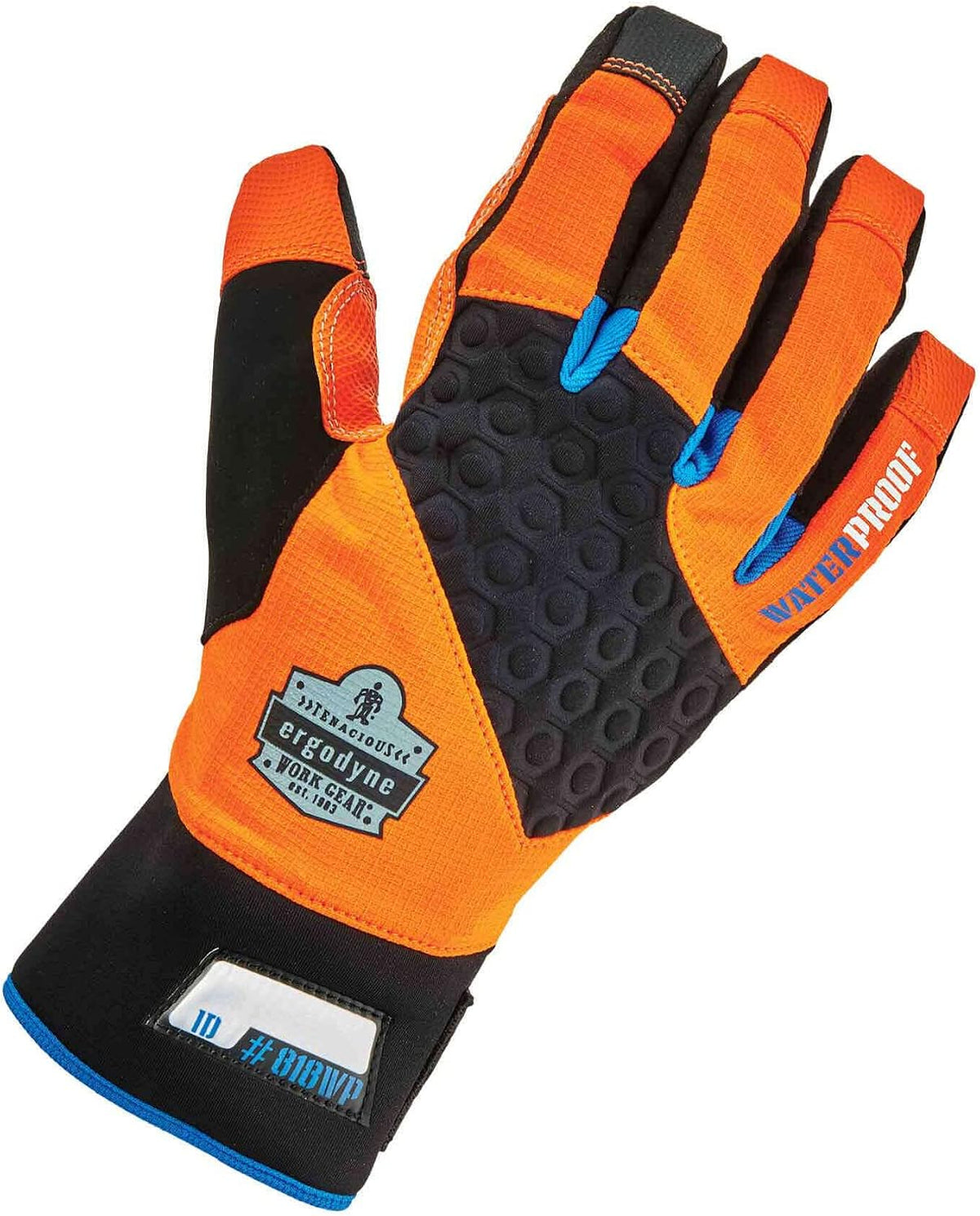 Waterproof Work Gloves, Thermal Insulated, Touchscreen, Enhanced Grip, Ergodyne ProFlex 818WP,Black