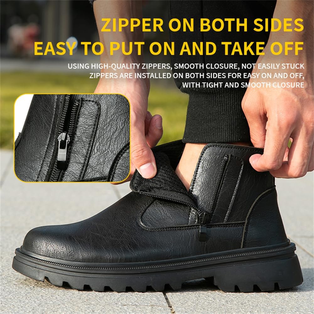 Women's Steel Toe Boots Waterproof Lightweight Construction Safety Shoes