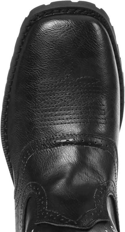 Lyrisiphy Pointed Toe Cowboy Boots Men White Western Country Boots