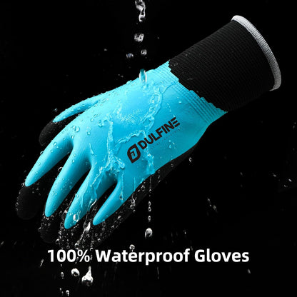 DULFINE Waterproof Touch Screen 1/3 Pairs Work Gloves for Men & Women
