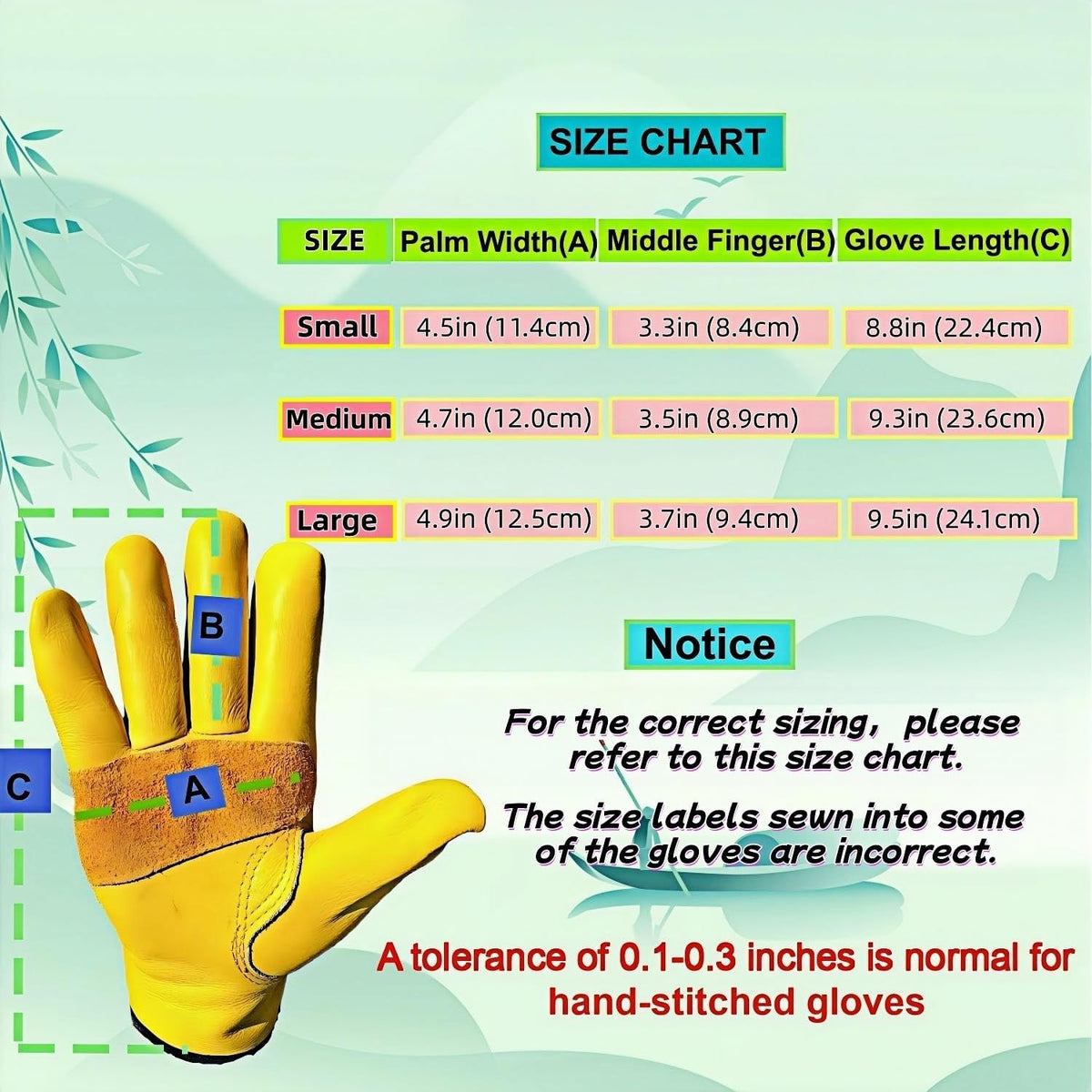 Cow Leather Adjustable Thorn Proof Gardening Gloves