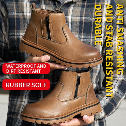 Women's Steel Toe Boots Waterproof Lightweight Construction Safety Shoes