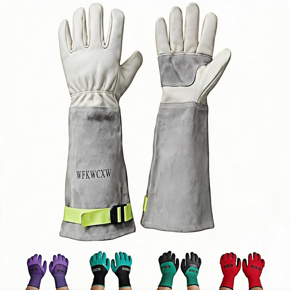 Cow Leather Adjustable Thorn Proof Gardening Gloves