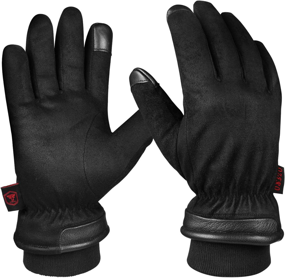 OZERO Mens Gloves for Cold Weather: Waterproof Touchscreen Winter Gloves