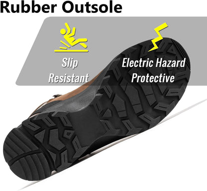 ROCKROOSTER Mens Waterproof Steel Toe Safety Work Boots AH001