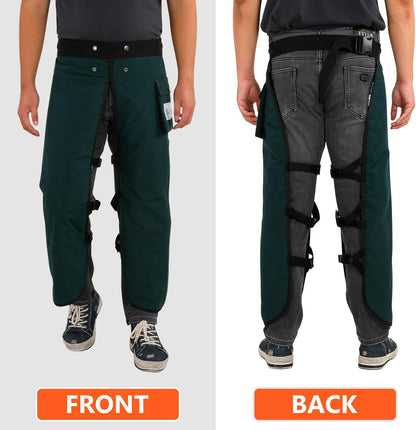 Chainsaw Chaps, 8-Layer Chainsaw Apron Chainsaw Safety Pants for Men & Women Chainsaw Accessories for Forest Worker