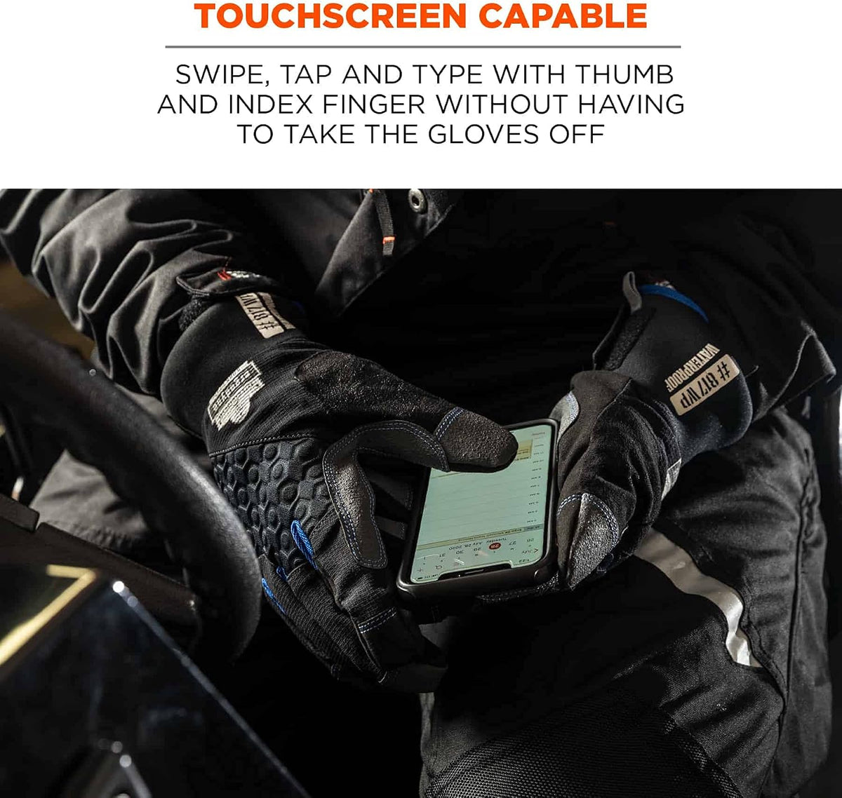 Ergodyne ProFlex Reinforced Thermal Waterproof Insulated Work Gloves