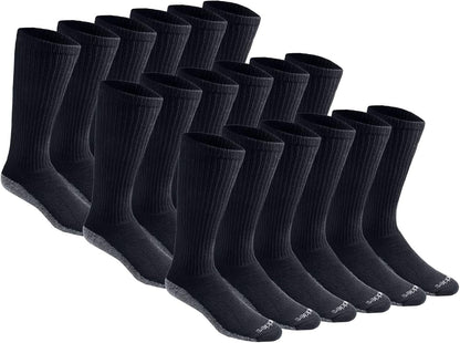 Dickies Men's Dri-Tech Moisture Control Boot-Length Socks, Available in L-XL (6, 12 Pairs)