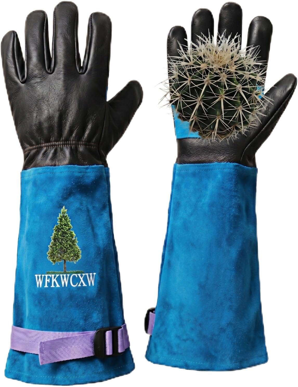 Cow Leather Adjustable Thorn Proof Gardening Gloves