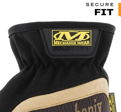 Mechanix Wear: Durahide Leather FastFit Work Glove with Elastic Cuff for Secure Fit