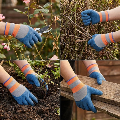 Rubber Coated Gardening Gloves for Women and Men
