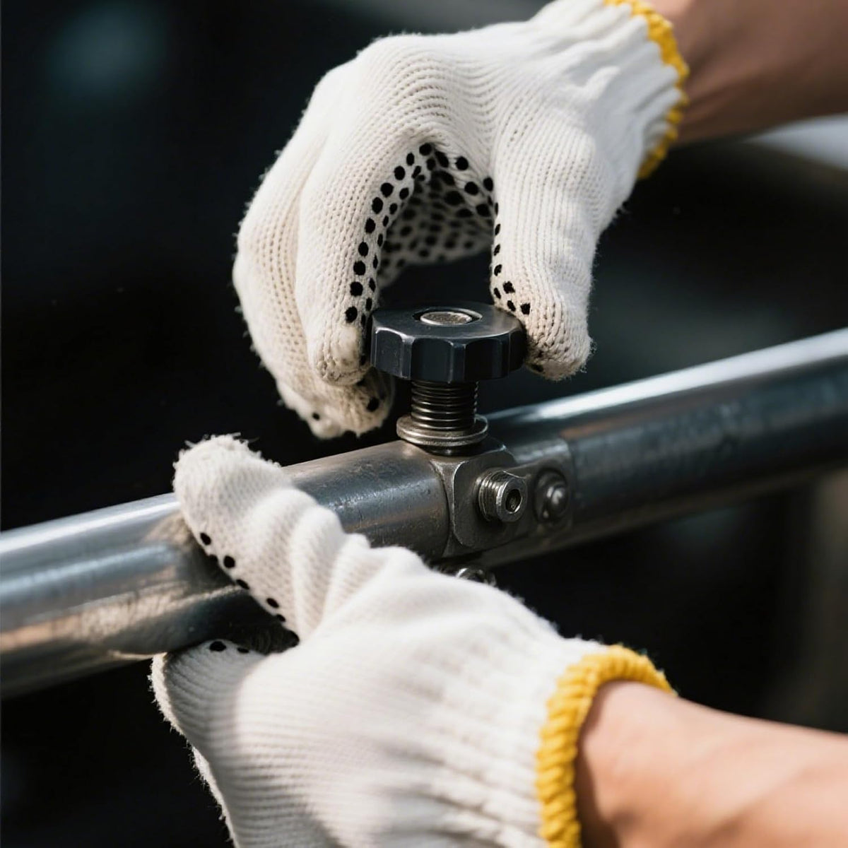 Unisex White Cotton Polyester Knitted Safety Work Gloves, 12/36/240 Pairs