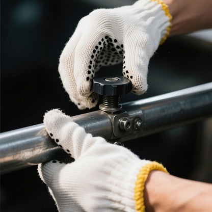 Unisex White Cotton Polyester Knitted Safety Work Gloves, 12/36/240 Pairs
