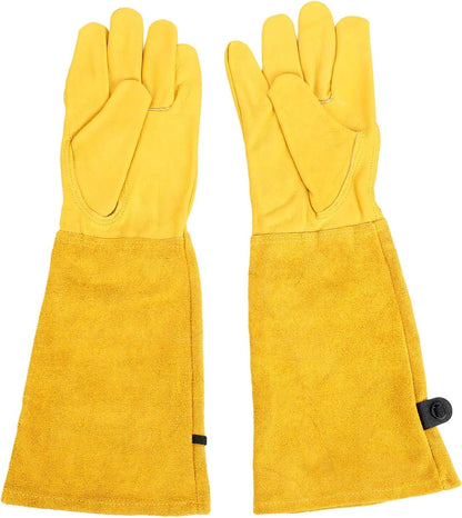 Ejoyous Thorn Proof Gardening Gloves, Leather Long Sleeve 16.54in