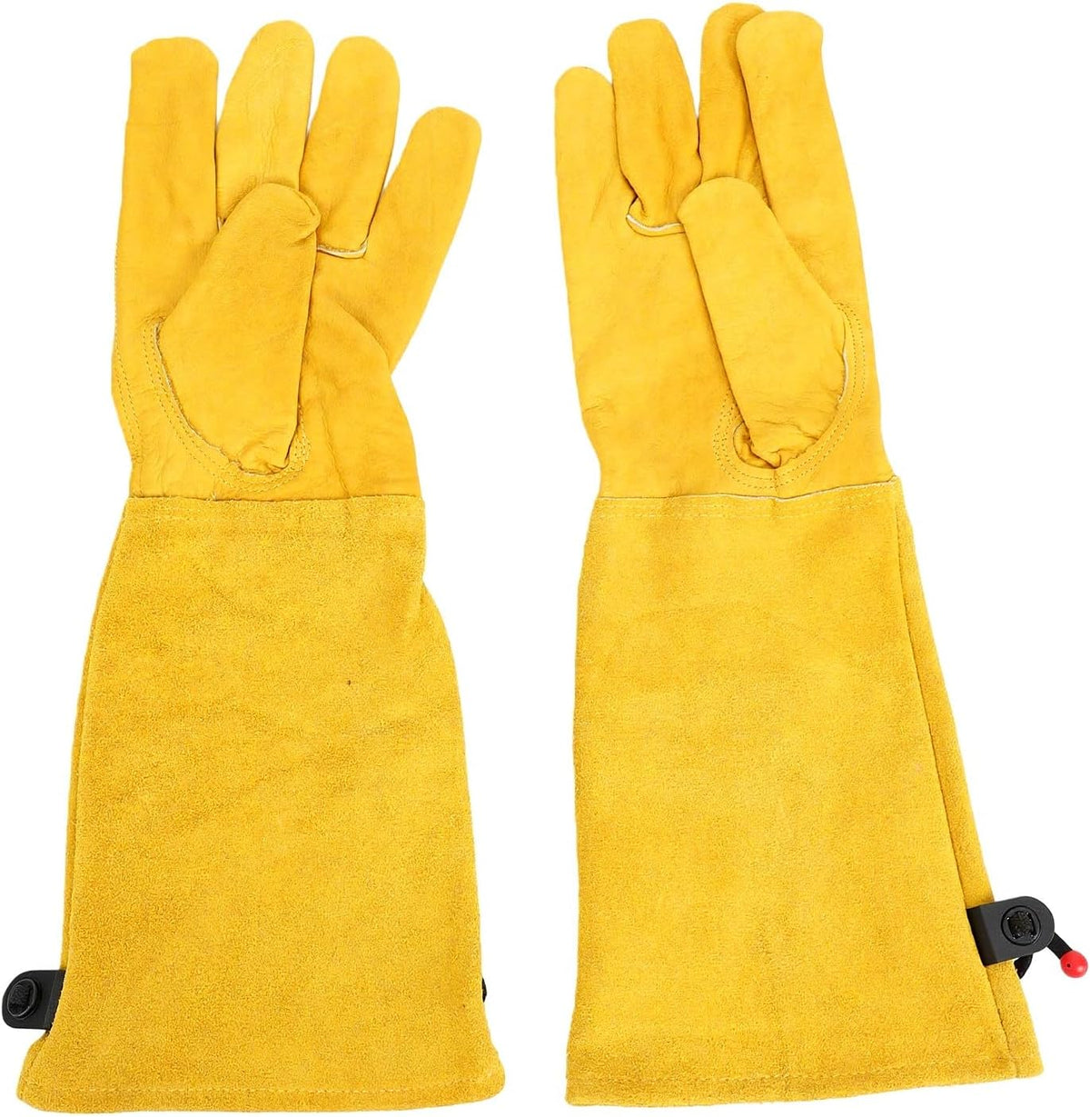 ViaGasaFamido Gardening Gloves with Long Cuff, Leather Puncture Proof for