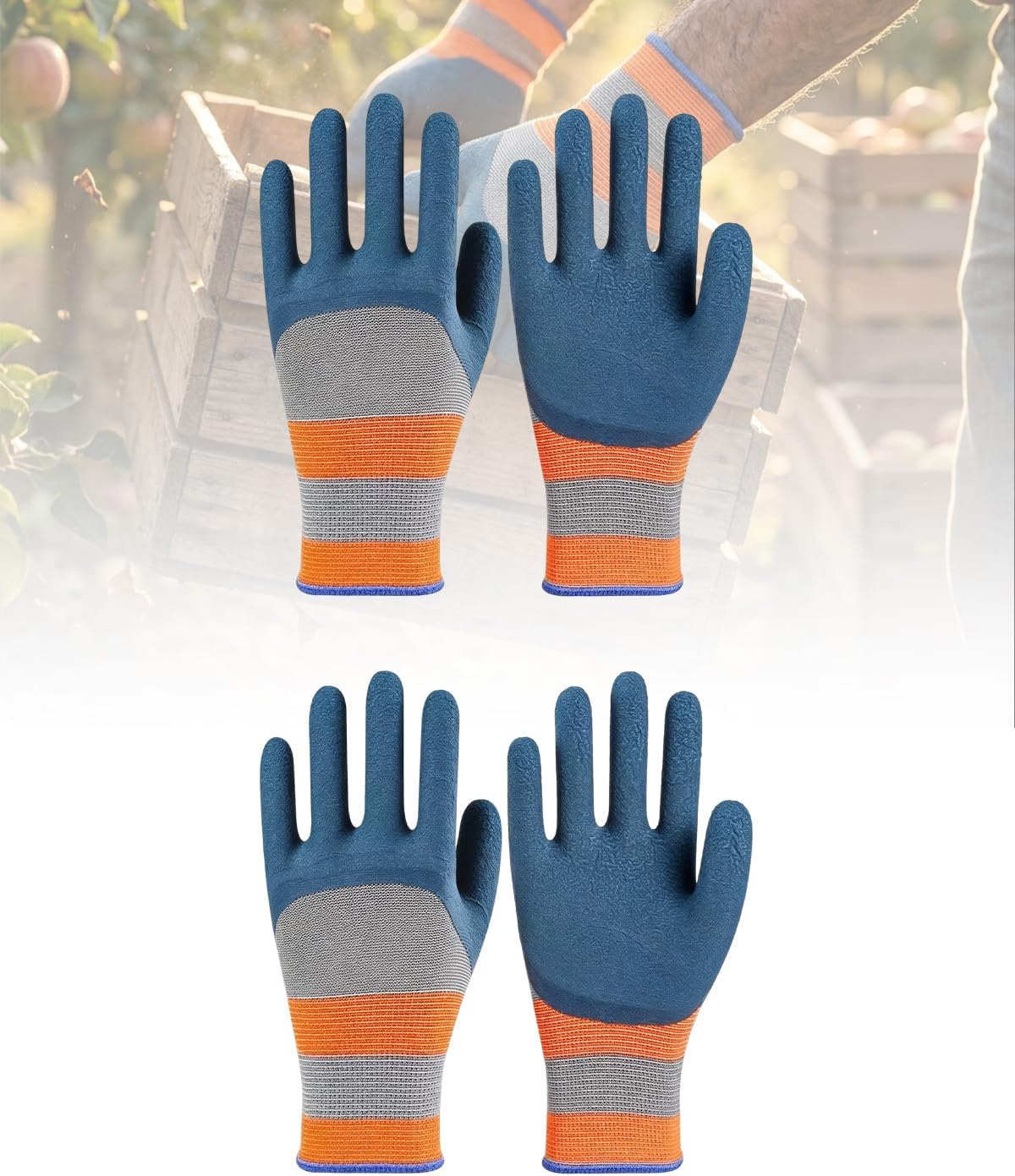 Rubber Coated Gardening Gloves for Women and Men