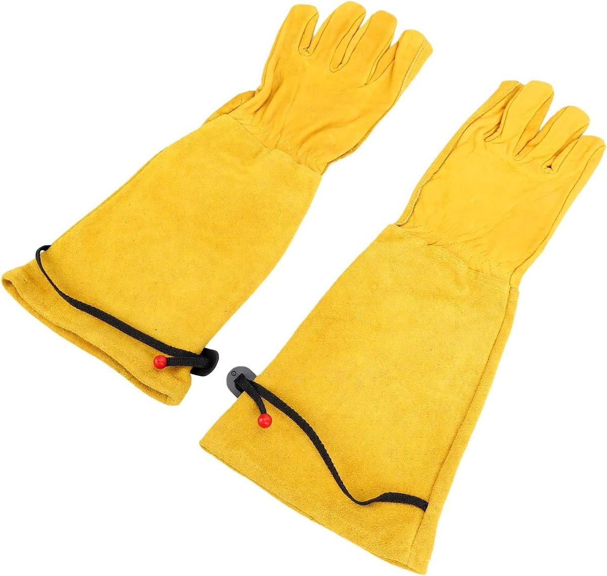 ViaGasaFamido Gardening Gloves with Long Cuff, Leather Puncture Proof for