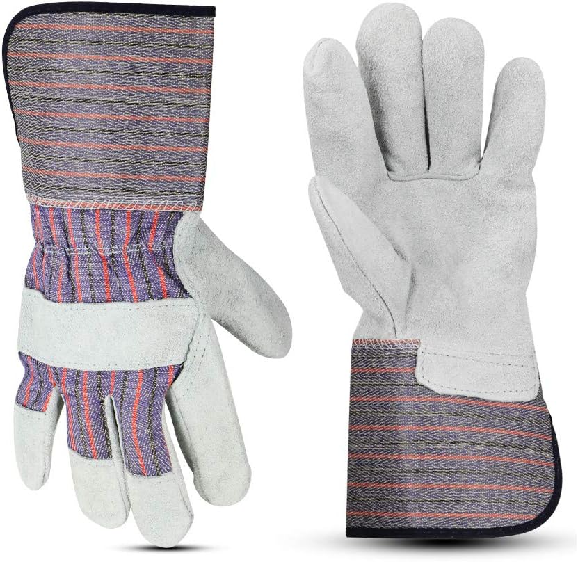 Glove Station Cowhide Leather Work Gloves, Heavy-Duty, Men & Women