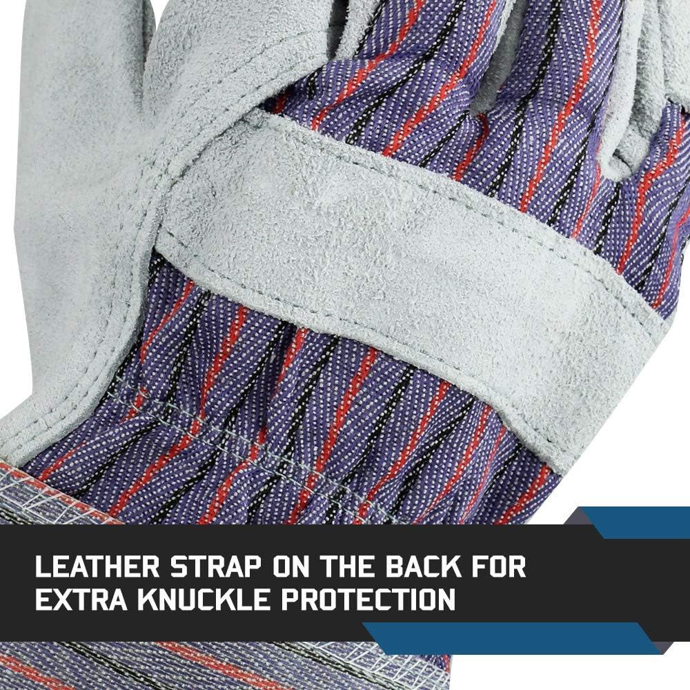 Glove Station Cowhide Leather Work Gloves, Heavy-Duty, Men & Women