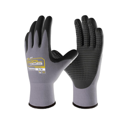 COOLJOB 3/6/12 Pairs Nitrile Rubber Dipped Nylon Safety Work Gloves