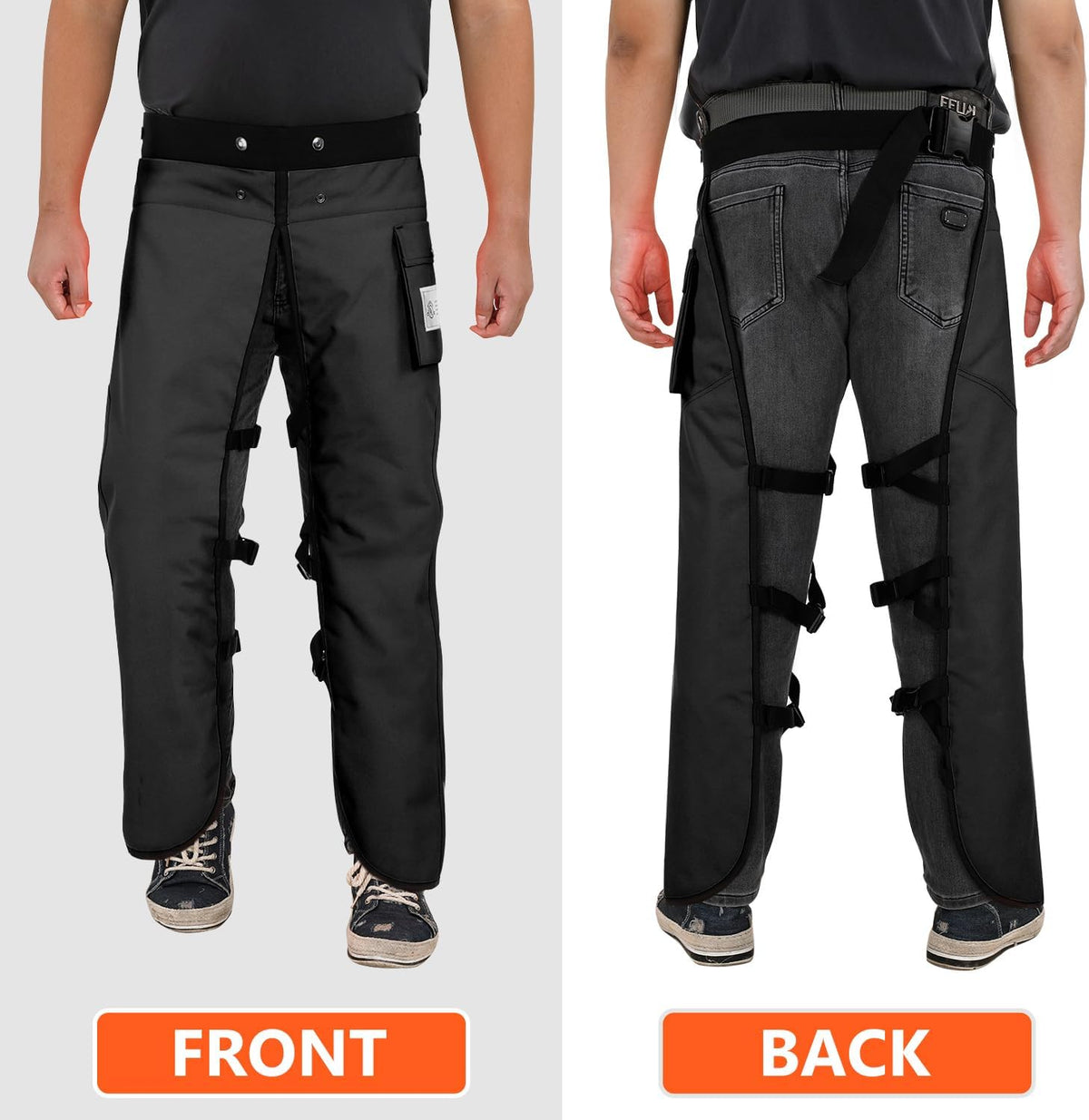 Chainsaw Chaps, 8-Layer Chainsaw Apron Chainsaw Safety Pants for Men & Women Chainsaw Accessories for Forest Worker