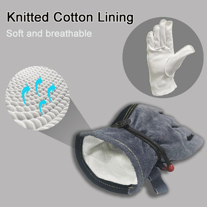 Cowhide Leather Work Gloves,Gardening,Welding Gloves for Men Black XL
