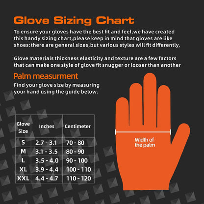 TREEGO 10 Mil Heavy Duty Black Nitrile Mechanic Gloves, 50 Count XL
