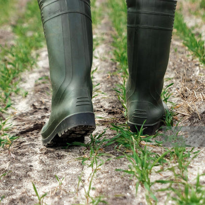 Mens Steel Toe Rain Boots Waterproof Non-Slip Rubber Work Boot Outdoor