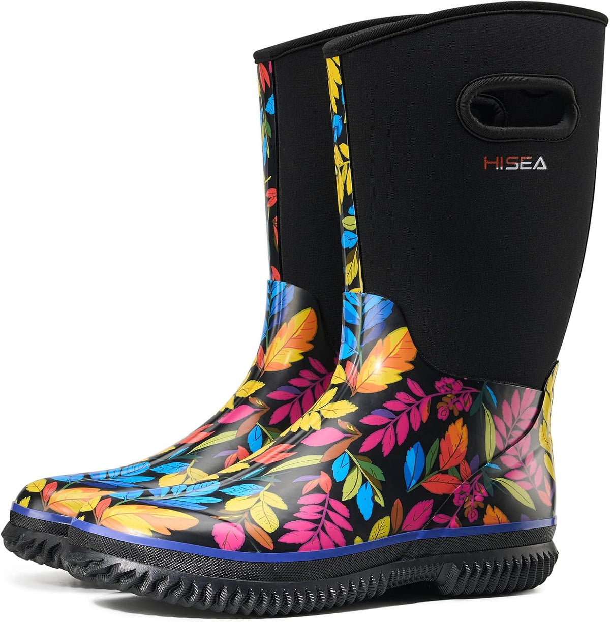 HISEA Women's Mud Rain Boots, Waterproof Insulated Rubber Garden Shoes