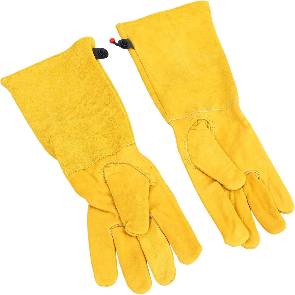ViaGasaFamido Gardening Gloves with Long Cuff, Leather Puncture Proof for