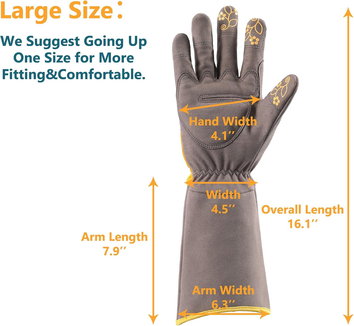 COOLJOB Thorn Proof Rose Pruning Garden Gloves for Men, Long Sleeve Large
