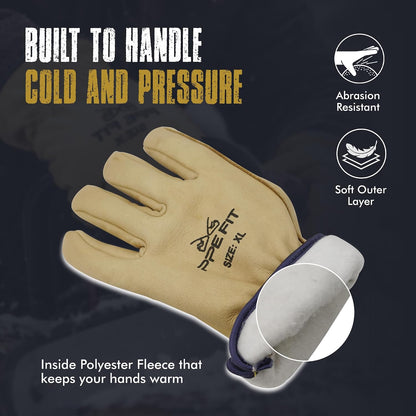 Waterproof Work Gloves – Heavy Duty, Non-Slip Grip, Durable All-Weather Protection - Large