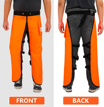 Chainsaw Chaps, 8-Layer Chainsaw Apron Chainsaw Safety Pants for Men & Women Chainsaw Accessories for Forest Worker