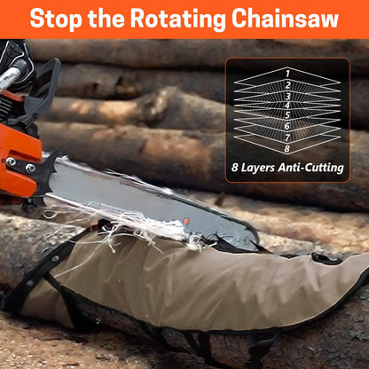 Chainsaw Chaps, 8-Layer Chainsaw Apron Chainsaw Safety Pants for Men & Women Chainsaw Accessories for Forest Worker