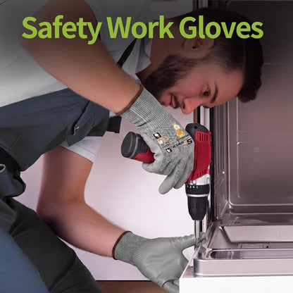 Schwer 12 Pairs A6 Cut Resistant Work Gloves, Reinforced Thumb, CR3028, S