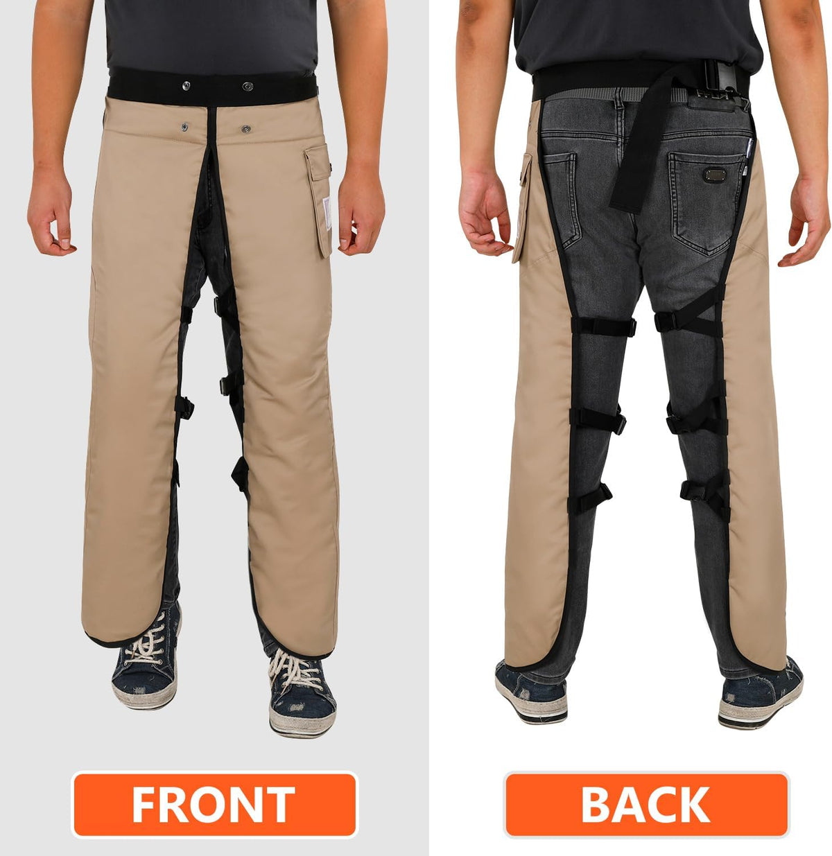 Chainsaw Chaps, 8-Layer Chainsaw Apron Chainsaw Safety Pants for Men & Women Chainsaw Accessories for Forest Worker