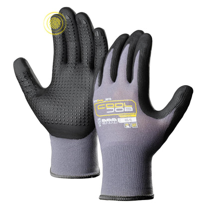 COOLJOB 3/6/12 Pairs Nitrile Rubber Dipped Nylon Safety Work Gloves