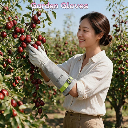 Cow Leather Adjustable Thorn Proof Gardening Gloves