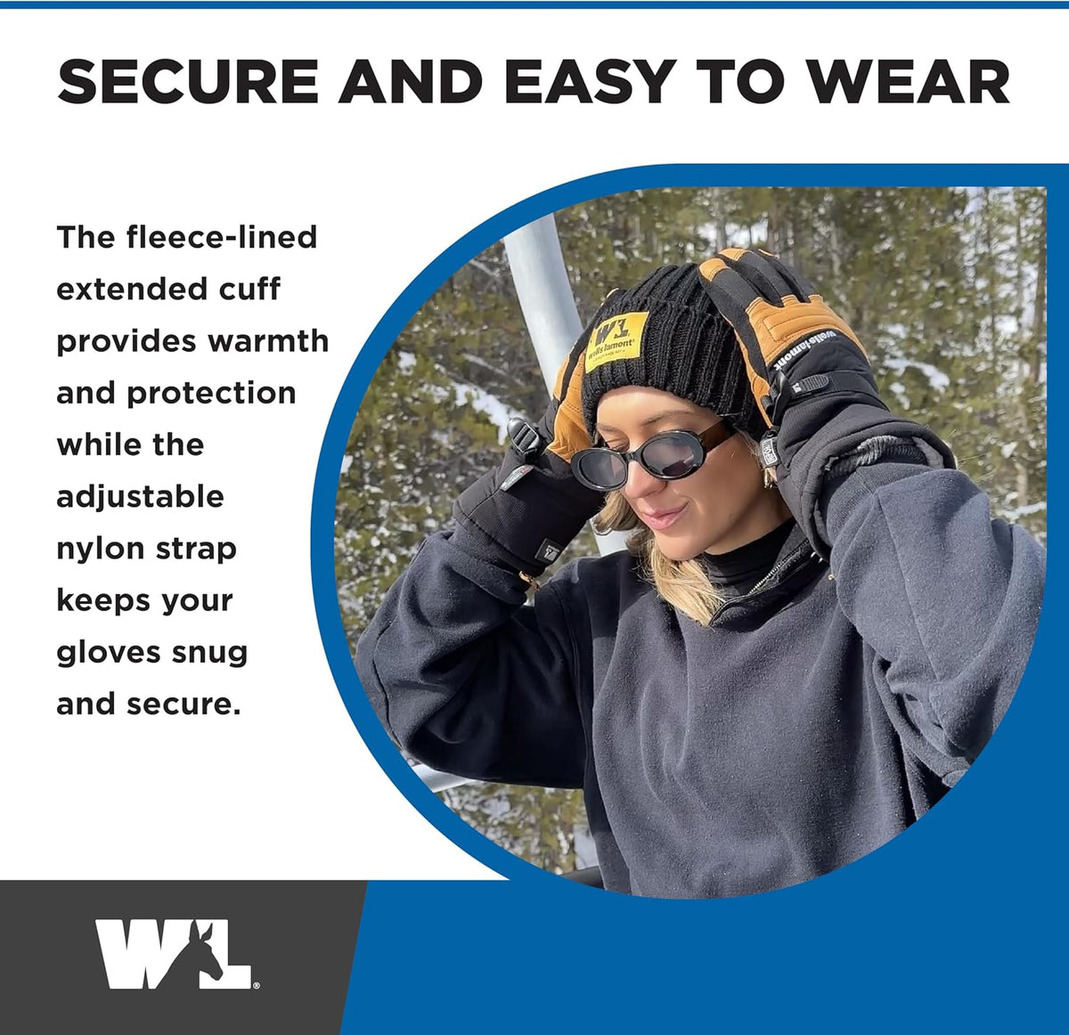 Wells Lamont Insulated Durable Leather Work Gloves - Water-Resistant HydraHyde Winter Gloves - 100% Grain Cowhide, 3M Thinsulate EC 150g, Puncture Resistant, Adjustable Wrist Strap - Large, 810LK