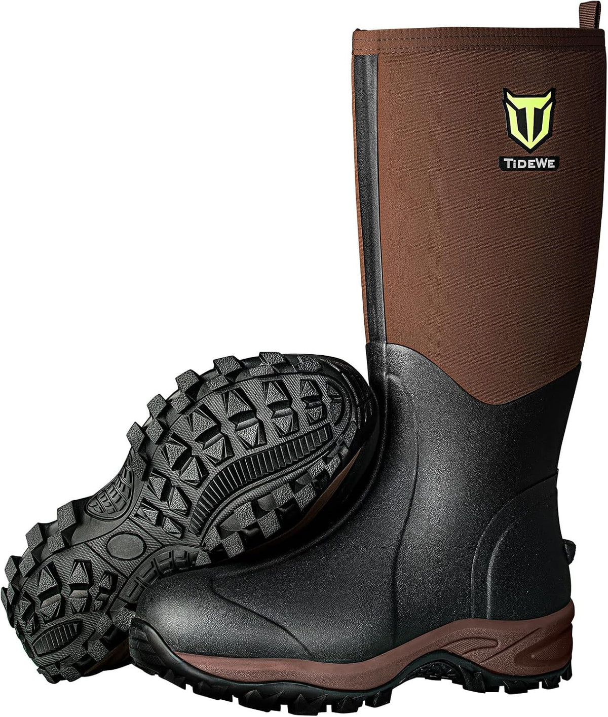 TIDEWE Rubber Neoprene Boots for Men and Women, Waterproof Rain Boot