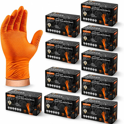 ANBOSON 10 Mil Heavy Duty Diamond Texture Nitrile Gloves, X-Large, 100 Ct