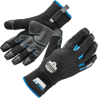 Waterproof Work Gloves, Thermal Insulated, Touchscreen, Enhanced Grip, Ergodyne ProFlex 818WP,Black