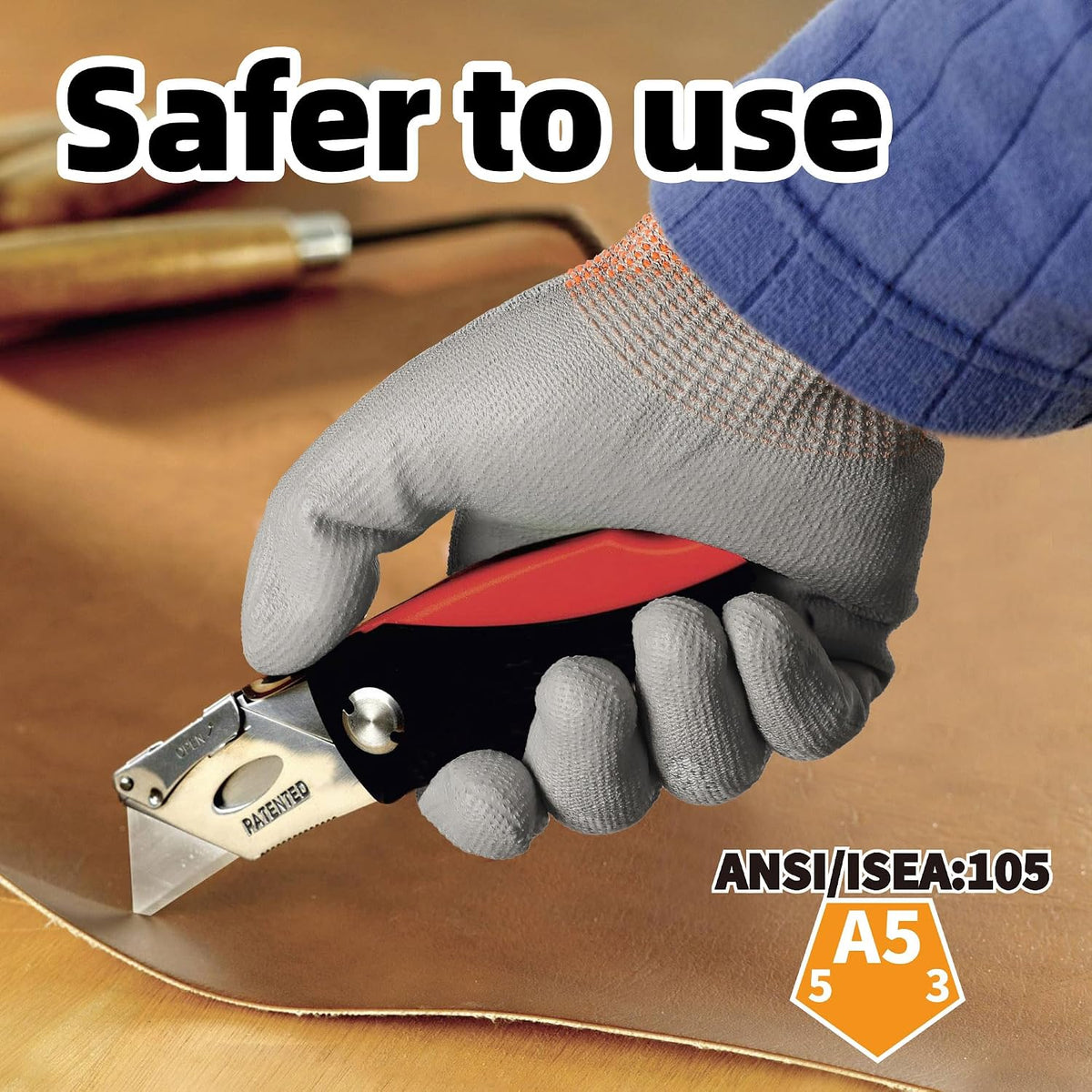 Schwer 12 Pairs A6 Cut Resistant Work Gloves, Reinforced Thumb, CR3028, S