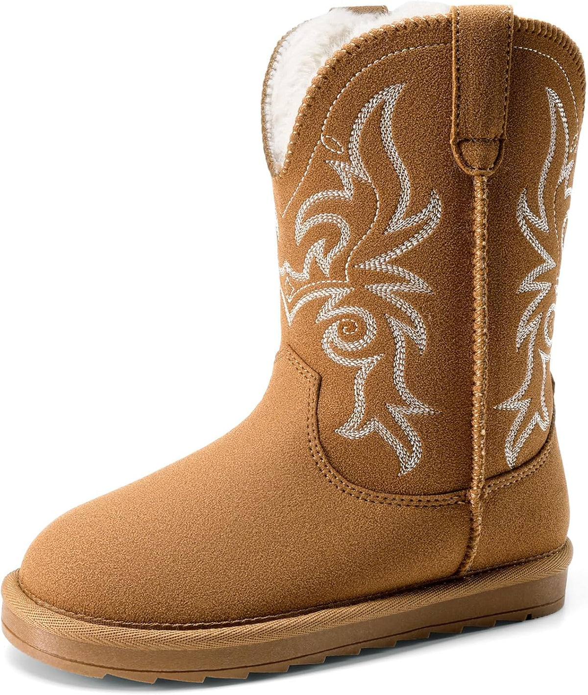 DREAM PAIRS Girls Boys Winter Cowboy Cowgirl Boots
