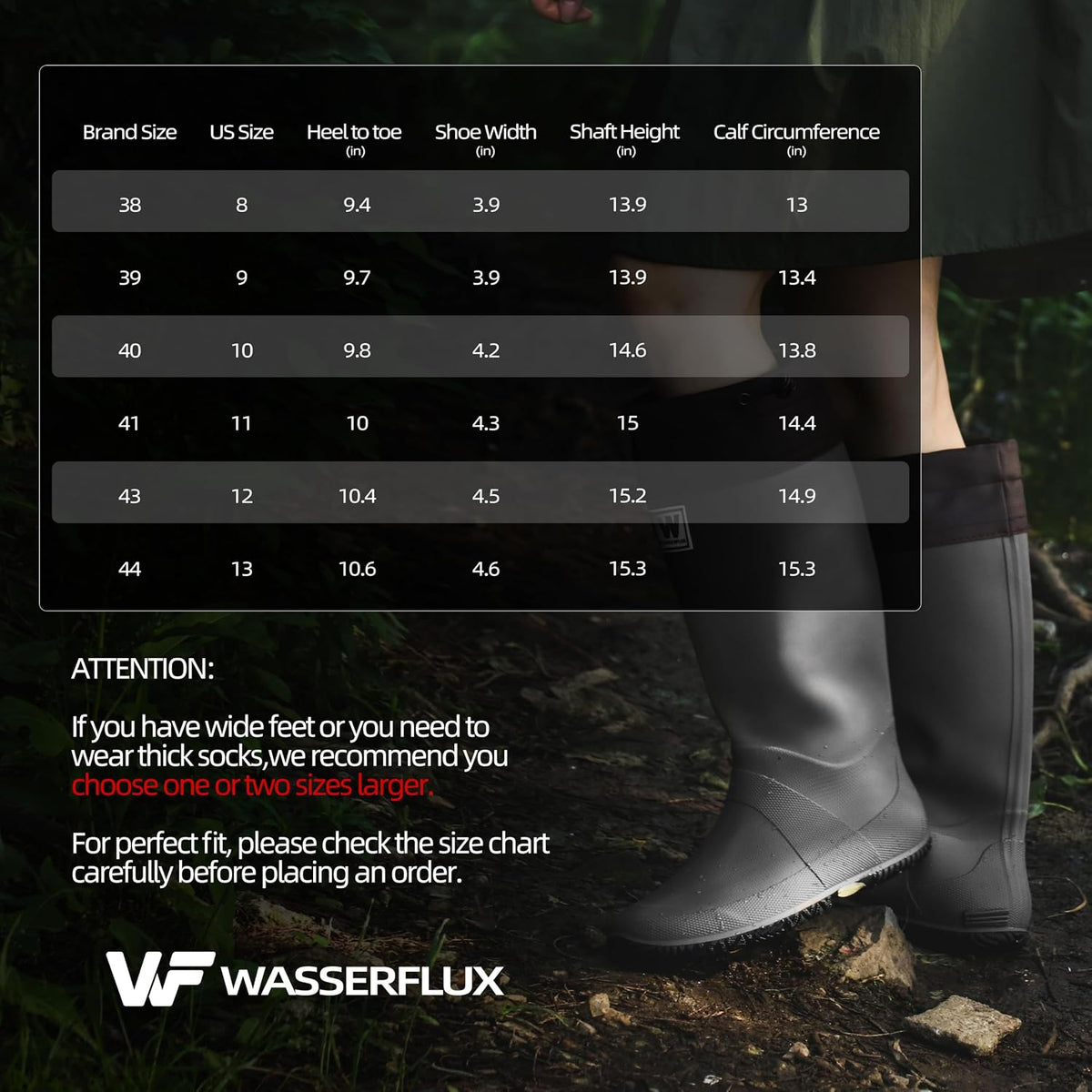 Women’s Waterproof Mid-Calf Rain Boots – Lightweight Foldable Rubber Boots with Adjustable Cuff & Anti-Slip Sole for Gardening and Outdoor Work