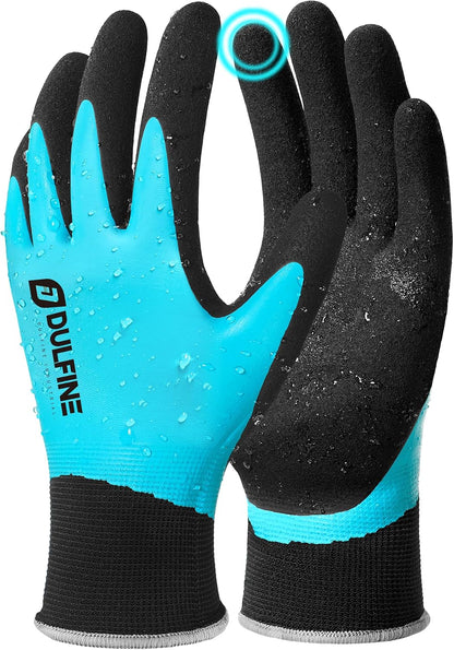 DULFINE Waterproof Touch Screen 1/3 Pairs Work Gloves for Men & Women