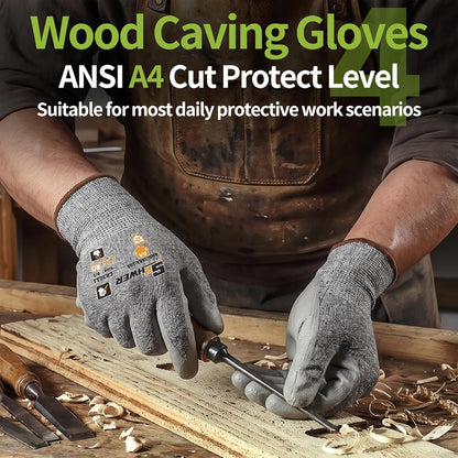 Schwer 12 Pairs A6 Cut Resistant Work Gloves, Reinforced Thumb, CR3028, S
